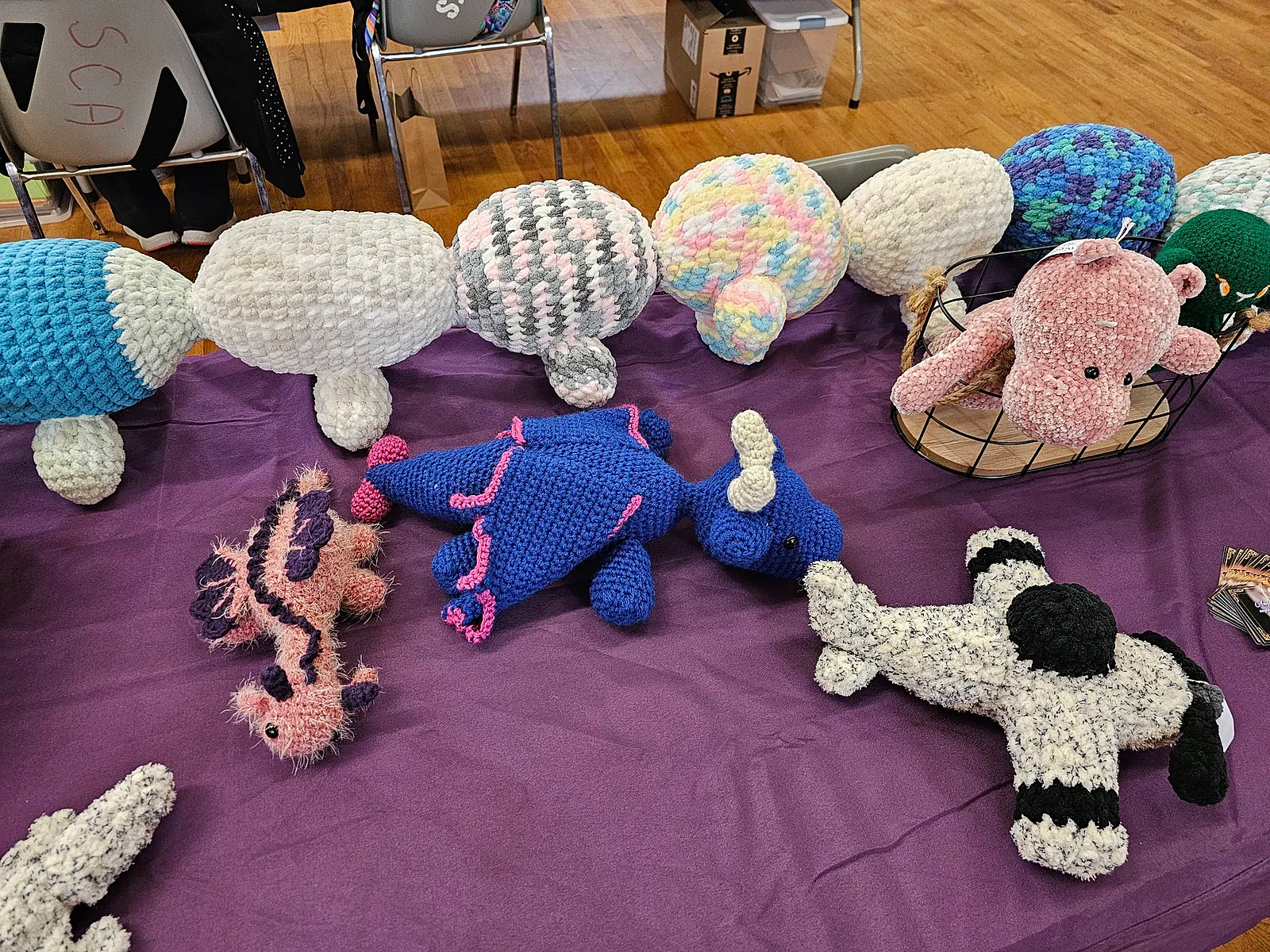 Custom-printed mugs at the craft fair booth